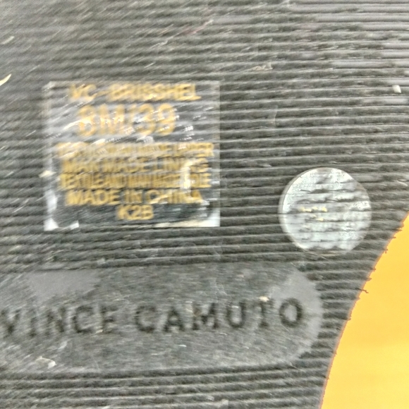 NWT Vince Camuto Brisshel Leather & Rafia Espadrille Wedges in Black Sz. 8 - Picture 11 of 13